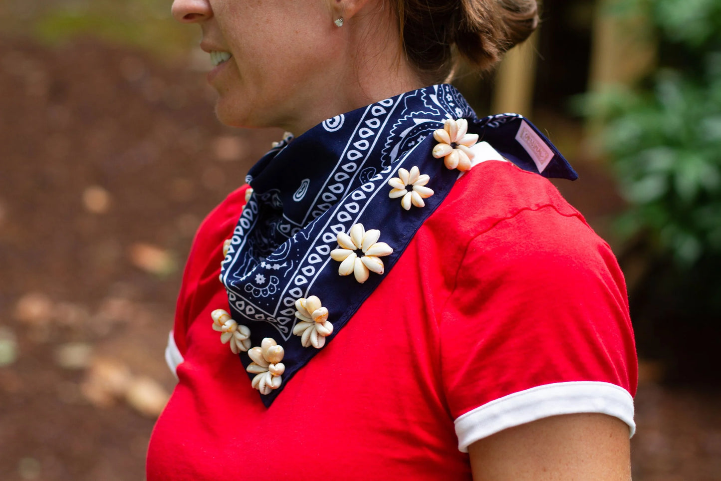 Cowrie Rosette Bandana
