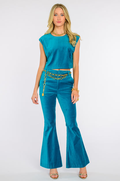 Jackie Top in Solid Turquoise