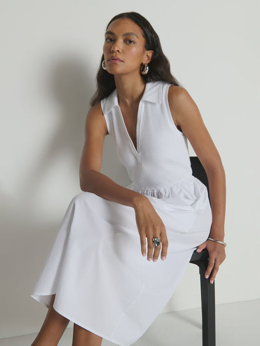 Jessica Midi Dress - White