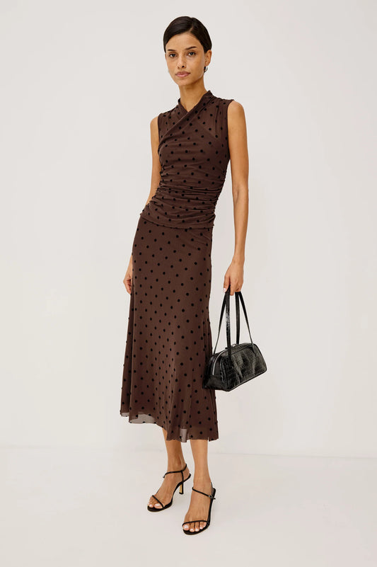 Jordan Skirt - Chocolate Polka Dot
