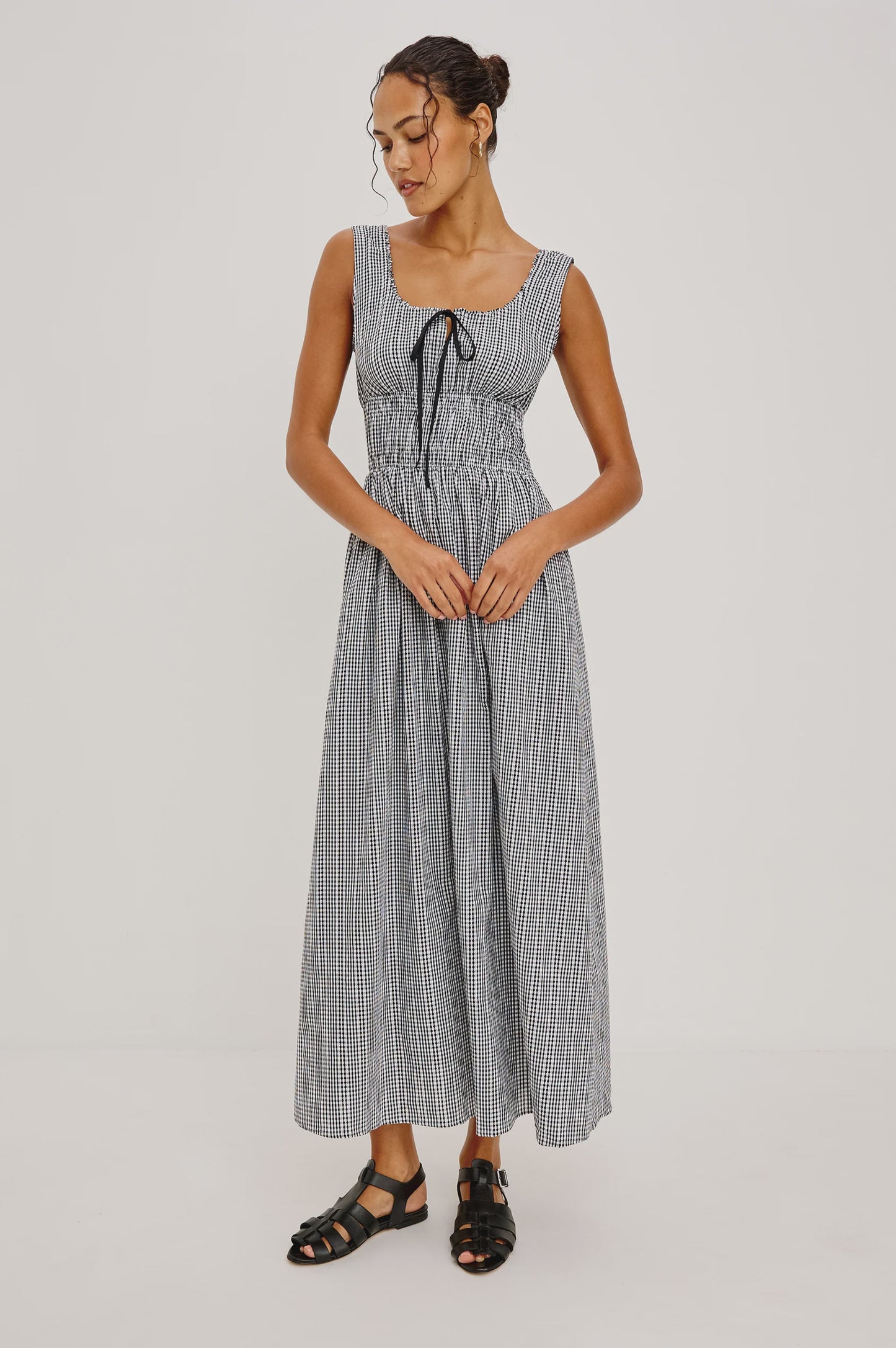 Jordie Dress - Black Gingham