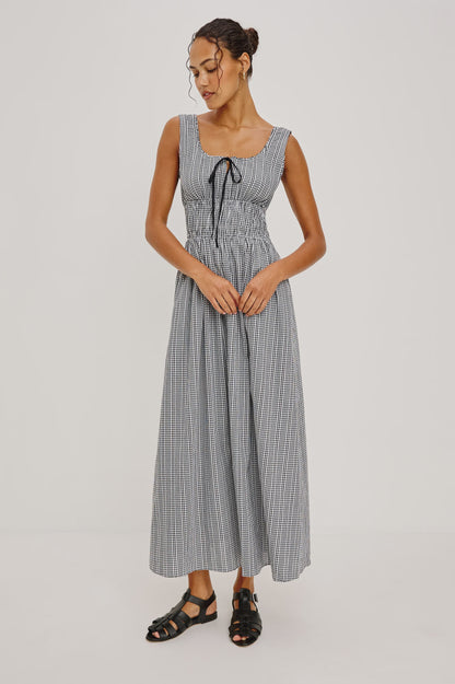 Jordie Dress - Black Gingham