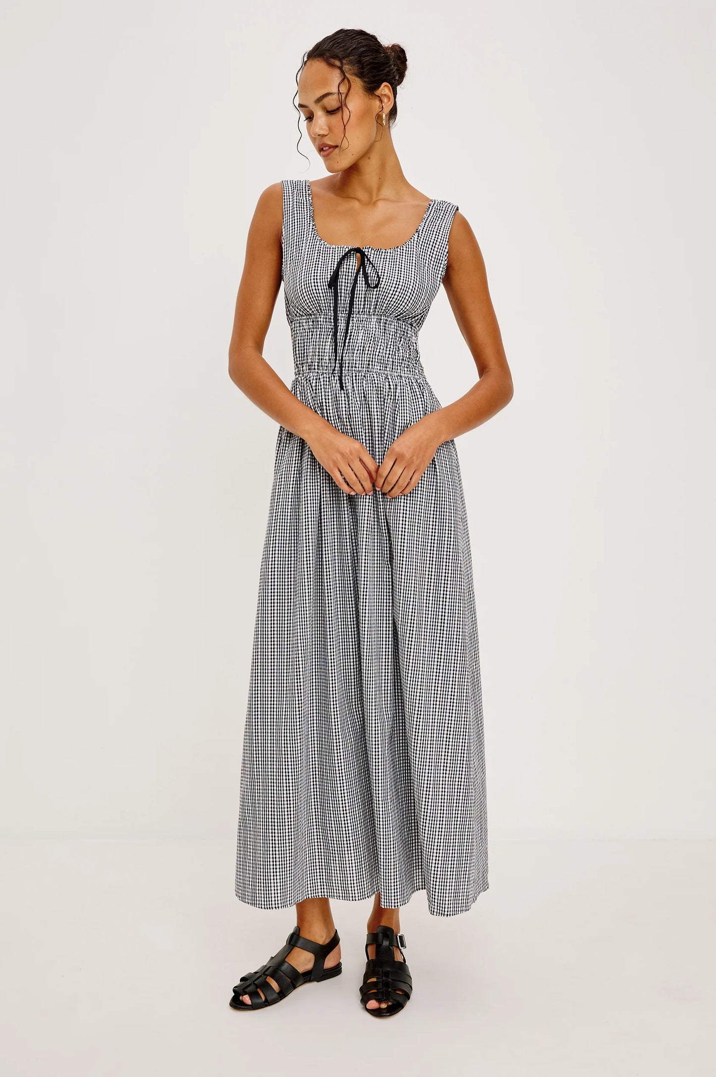 Jordie Dress - Black Gingham