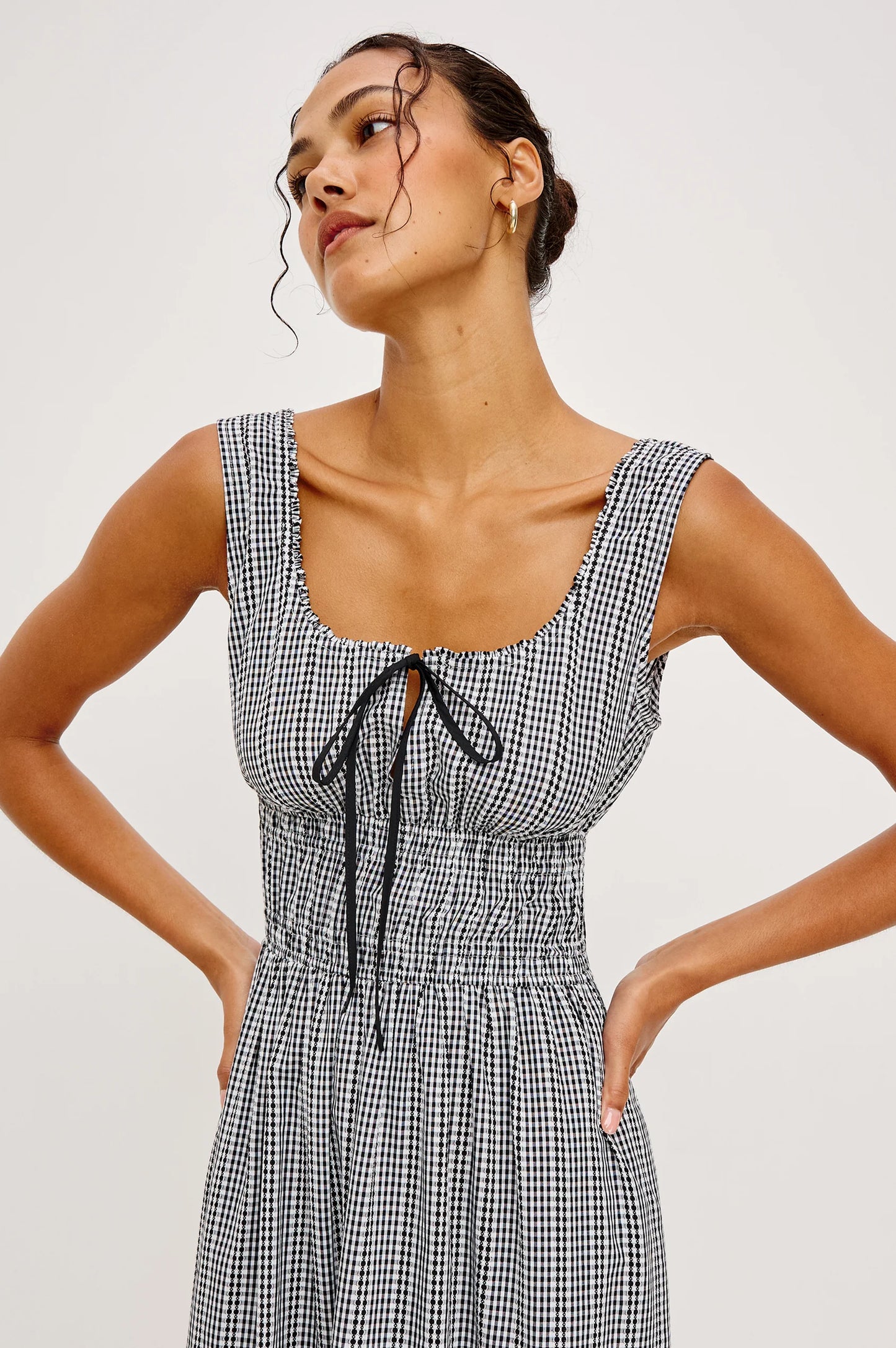 Jordie Dress - Black Gingham
