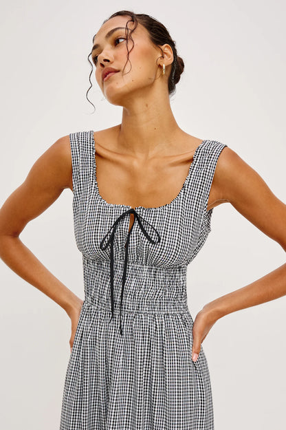 Jordie Dress - Black Gingham