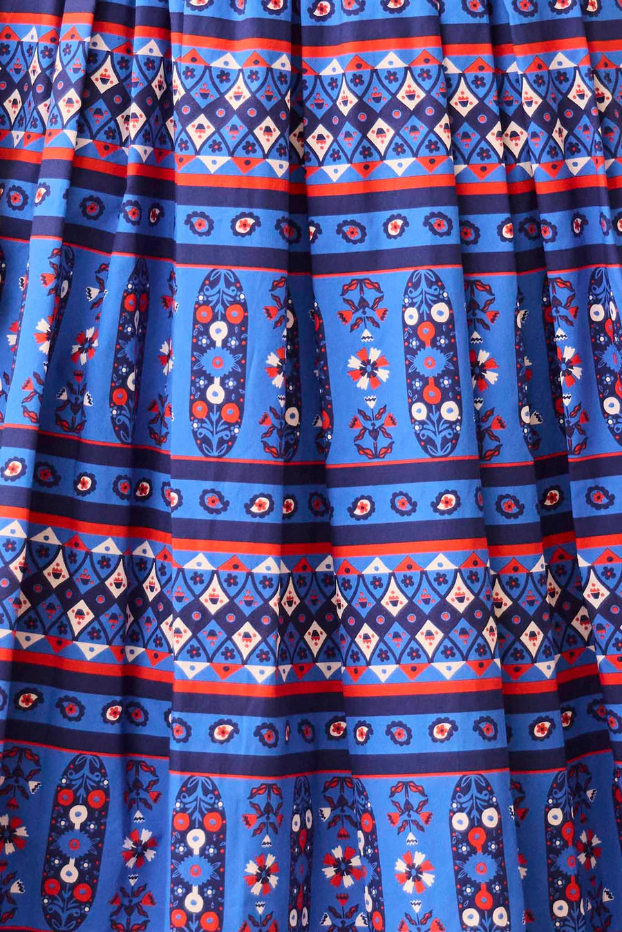 Tatum Skirt-Blue Block Print