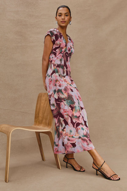 Kourt Dress - Magenta Verbena