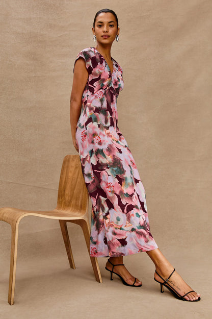 Kourt Dress - Magenta Verbena