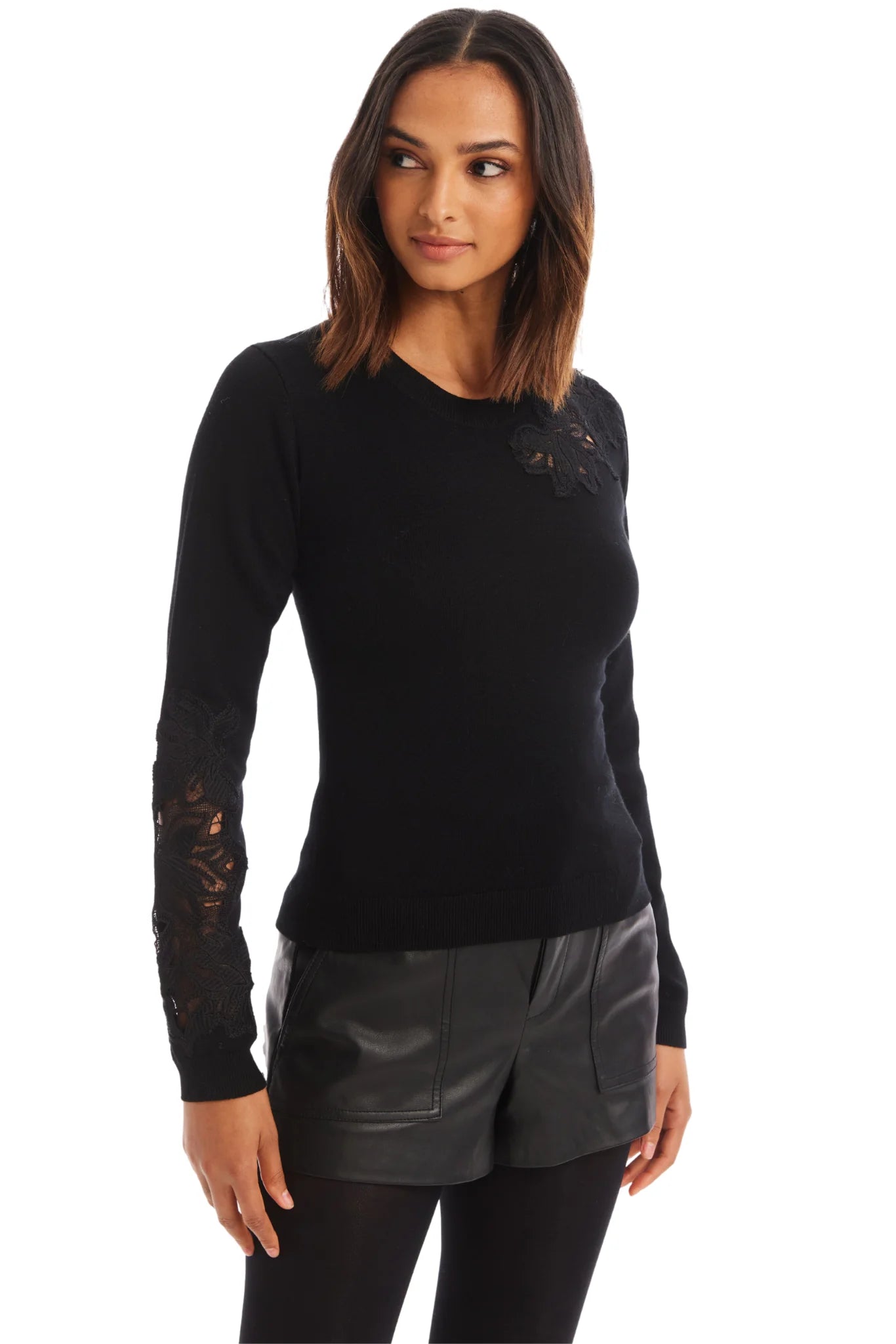 Lace Applique Sweater