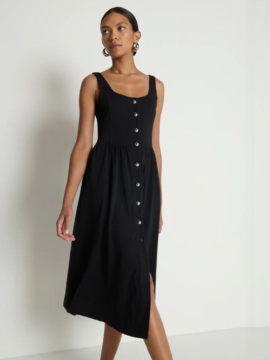 Laurel Midi Dress - Jet Black