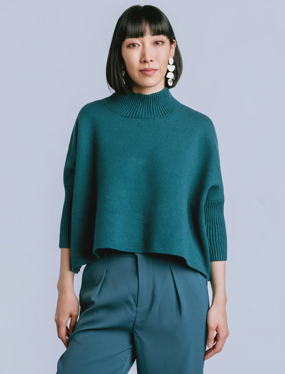 Pagoda Teal Aja Sweater