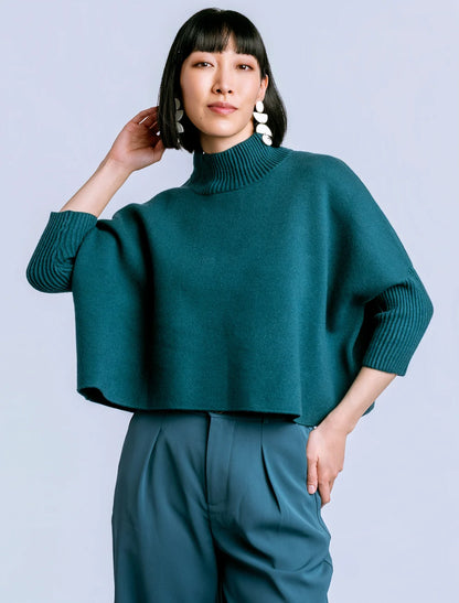 Pagoda Teal Aja Sweater