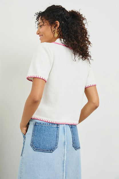 Maliah Top - Ivory Hibiscus