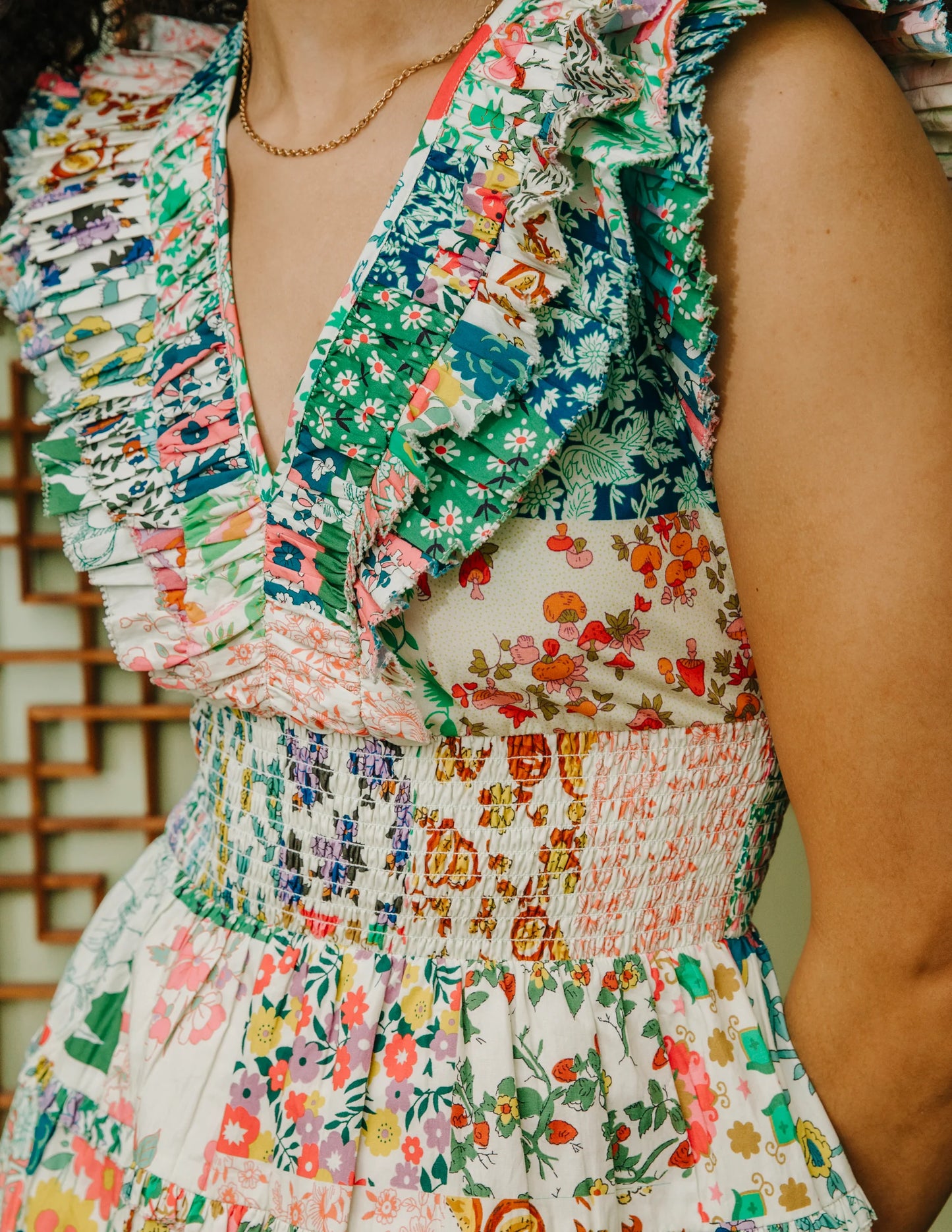 Maribel Dress - Josie Patchwork Print