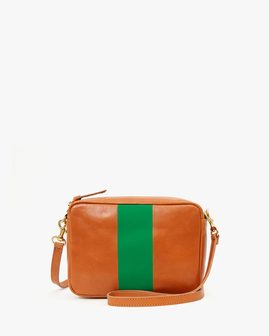 Midi Sac - Tan w/ Green Stripe