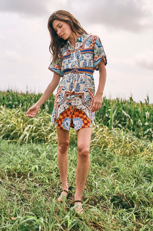 Nicole Dress - Sundance Tile