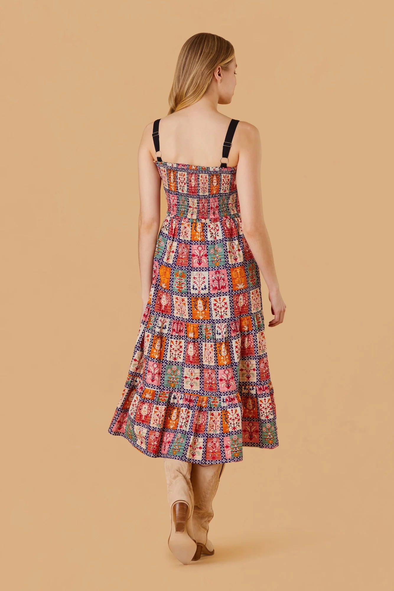 Milly Dress - Harvest Grid