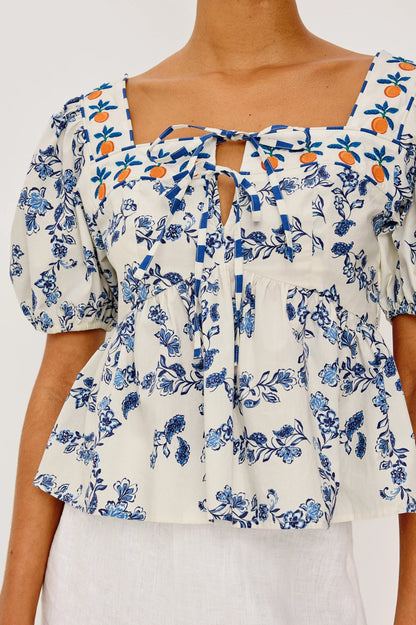 Presley Top - Ceramic Floral