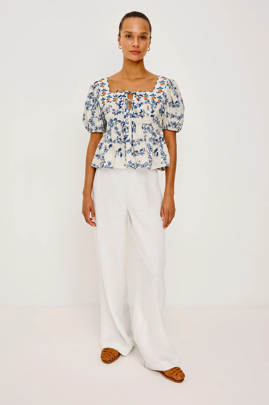 Presley Top - Ceramic Floral