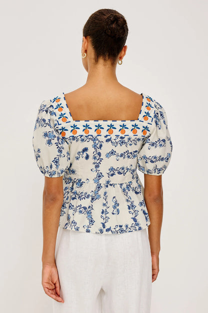Presley Top - Ceramic Floral