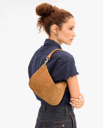 Petit Moyen Messenger - Suede w/ Whipstitch