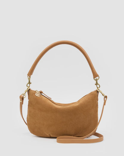 Petit Moyen Messenger - Suede w/ Whipstitch