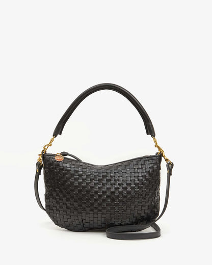 Petit Moyen Messenger - Black Woven Checker
