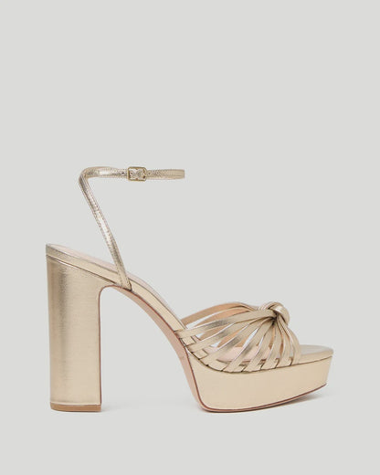 Rivka Champagne Knot Platform Sandal
