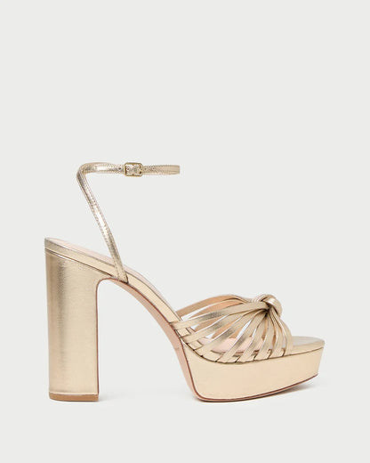 Rivka Champagne Knot Platform Sandal