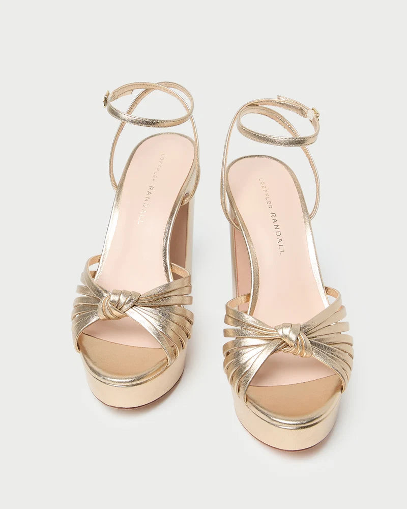 Rivka Champagne Knot Platform Sandal