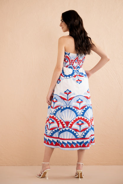 Simona Dress - Paros Tile Nautical