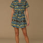 Austin Mini Dress in Ikat Stripe