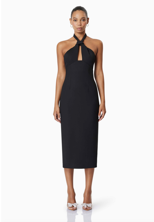 Victoria Midi Dress - Black