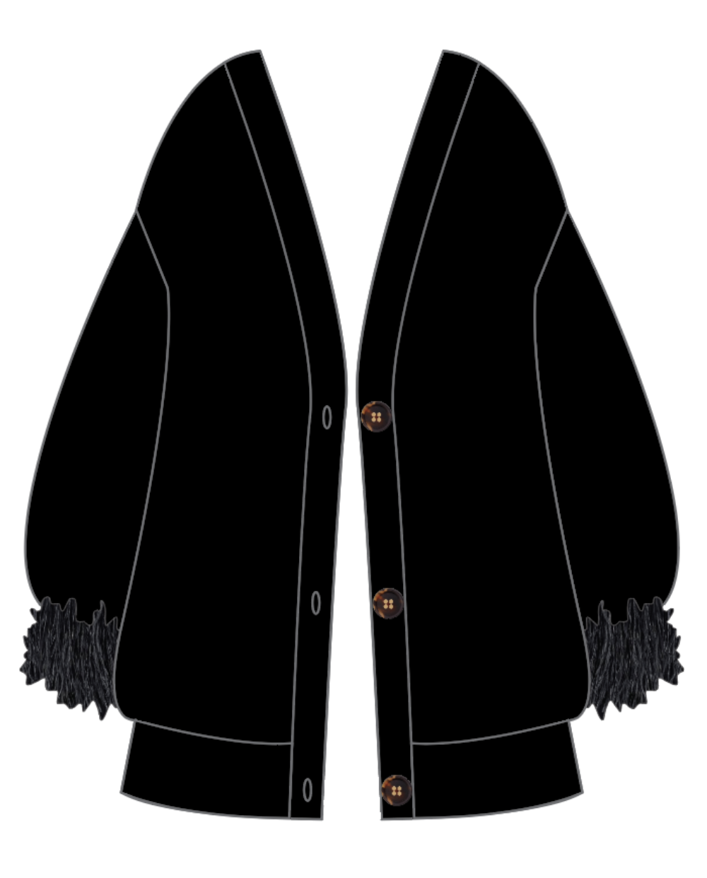Black Feather Martha Cardigan