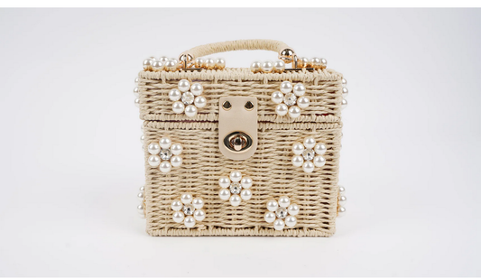Daisy Wicker  Bag-Pretty in Pearls