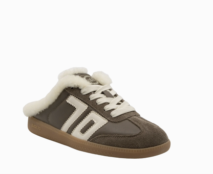Easter Fl Backless Sneaker in Taupe/Butter