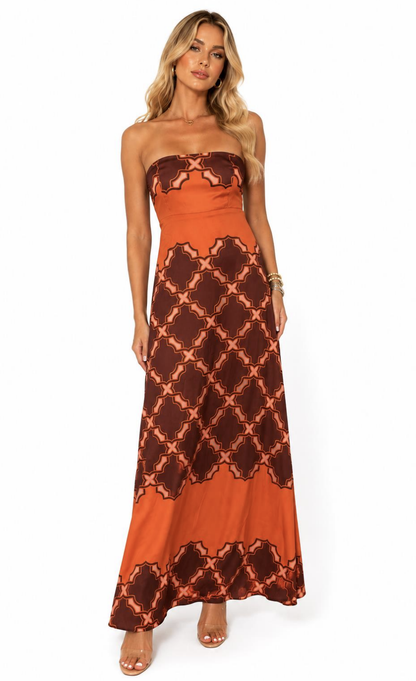 Roma Dress - Terracotta/Sangria
