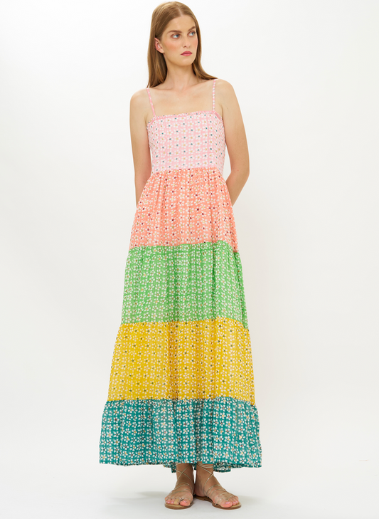 Smocked Back Maxi - Aster Pink