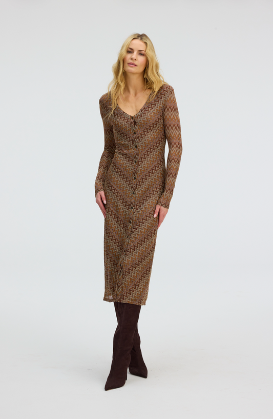Palmer Dress - Chestnut Multi