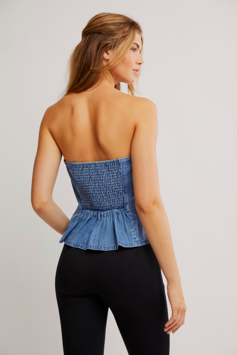 Denim Wink Wink Tube Top