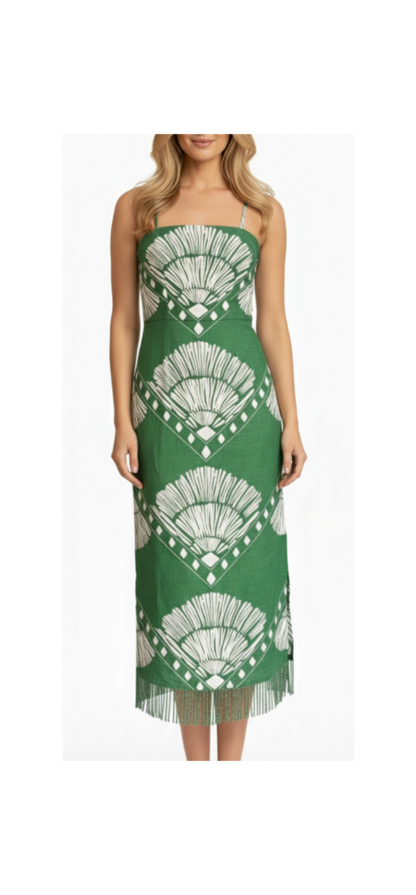 Shannon Midi-Jade Raffia