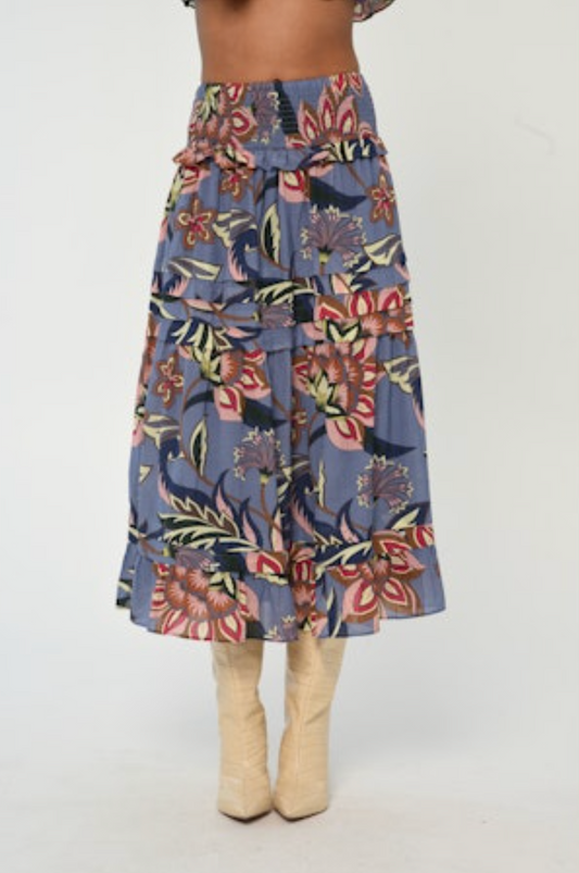 Nolan Skirt - Waltz Of Flowers Print