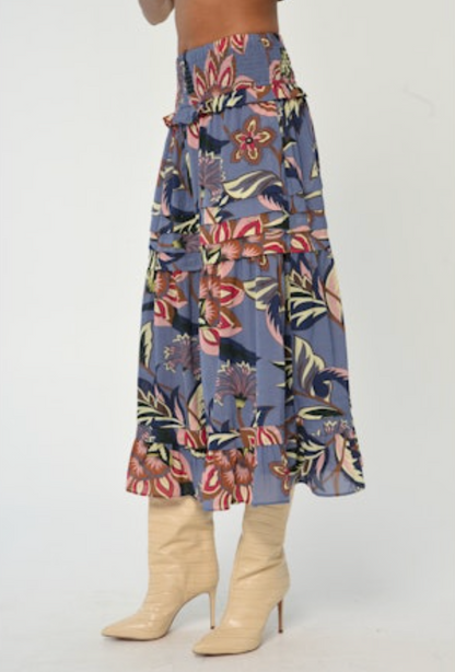 Nolan Skirt - Waltz Of Flowers Print