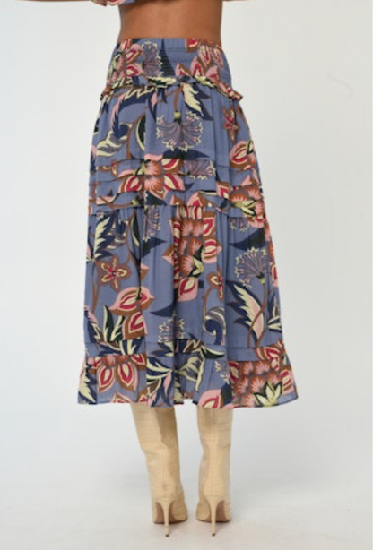 Nolan Skirt - Waltz Of Flowers Print