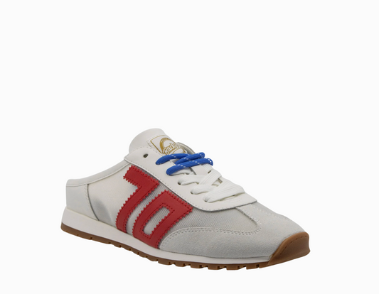 Venice in White Red Backless Sneakers