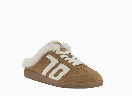 Easter Fl Backless Sneaker in Tobacco/White