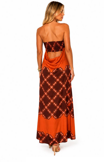Roma Dress - Terracotta/Sangria