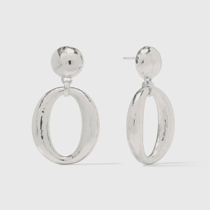 Solara Orbit Statement Earring - Silver