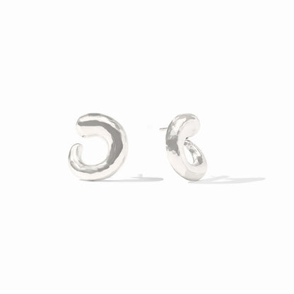 Solara Spiral Earring - Silver