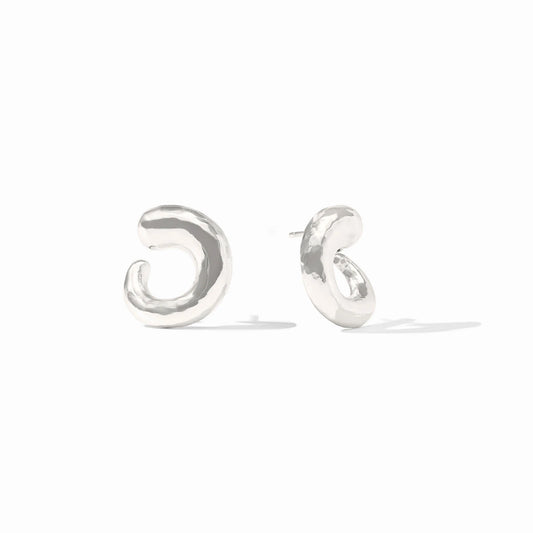 Solara Spiral Earring - Silver